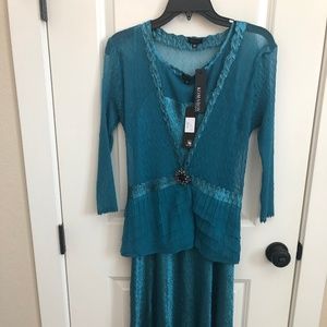 Charmeuse Midi Dress with Jacket